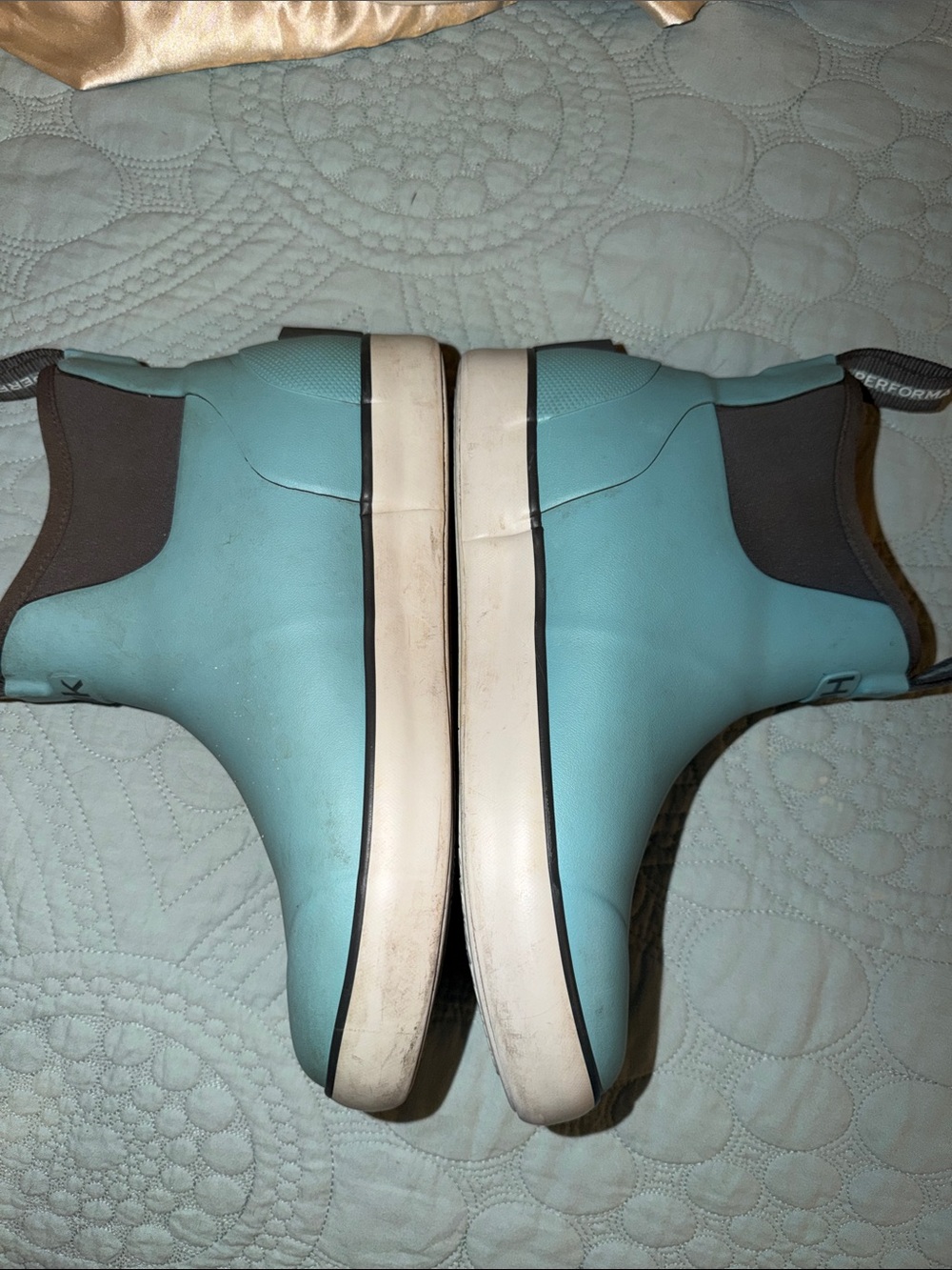 Huk Light Aqua Slip-On Waterproof Chelsea Boots - Picture 3 of 5